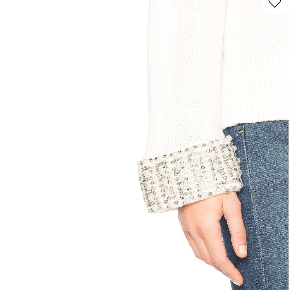 Alice‎ + Olivia Gemini Turtleneck Sweater Wool Blend Knit Soft White Size Small - Picture 6 of 14